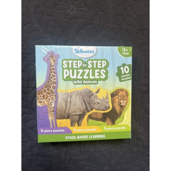 Skillmatics Step by Step Puzzle - 40 Piece Wild Animal Jigsaw Puzzle NIB Kidcore - Picture 6 of 8